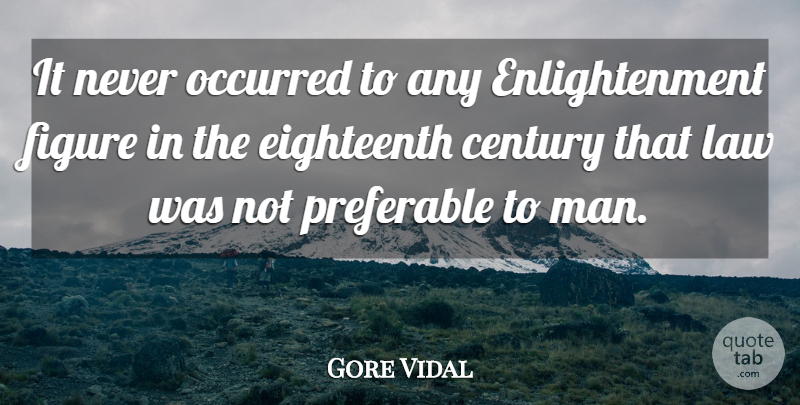 Gore Vidal Quote About Men, Law, Century: It Never Occurred To Any...