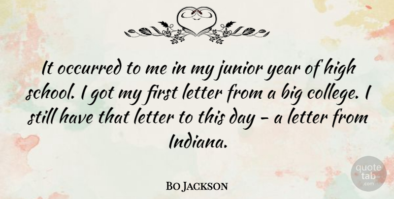 Bo Jackson Quote About Sports, School, College: It Occurred To Me In...