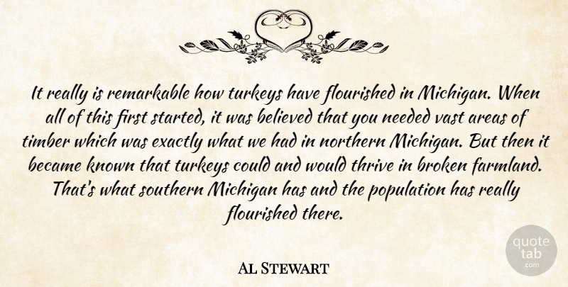 Al Stewart Quote About Areas, Became, Believed, Broken, Exactly: It Really Is Remarkable How...