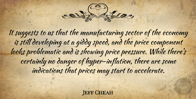Jeff Cheah Quote About Certainly, Component, Danger, Developing, Economy: It Suggests To Us That...