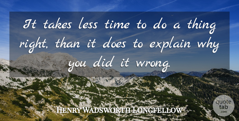 Henry Wadsworth Longfellow Quote About Inspirational, Funny, Positive: It Takes Less Time To...