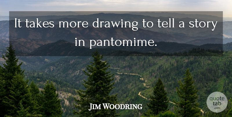 Jim Woodring Quote About Drawing, Stories, Pantomime: It Takes More Drawing To...