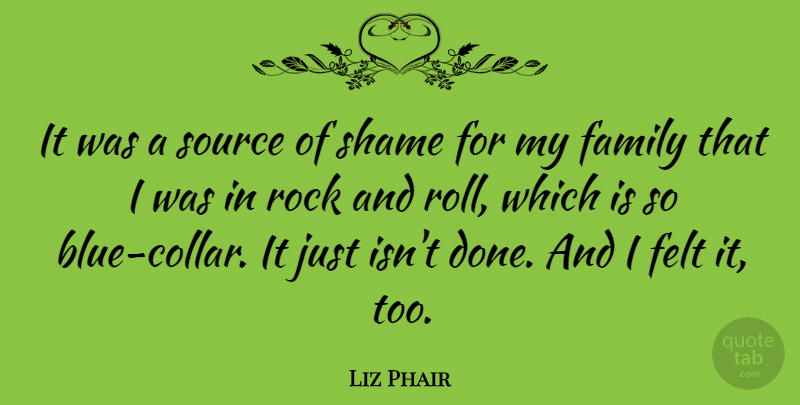 Liz Phair Quote About Blue, Rock And Roll, Rocks: It Was A Source Of...