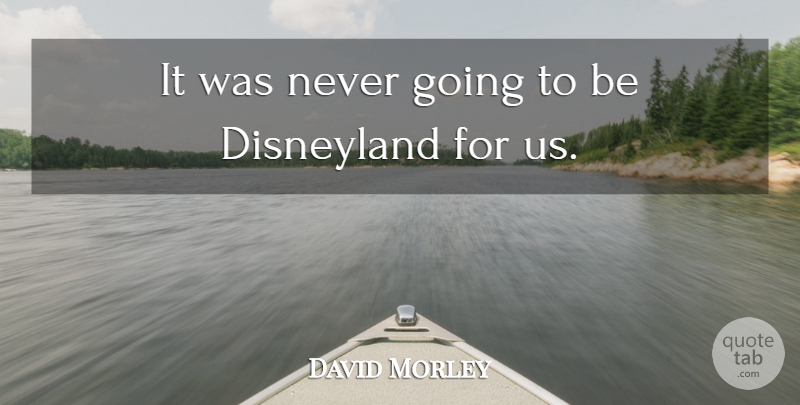 David Morley Quote About Disneyland: It Was Never Going To...