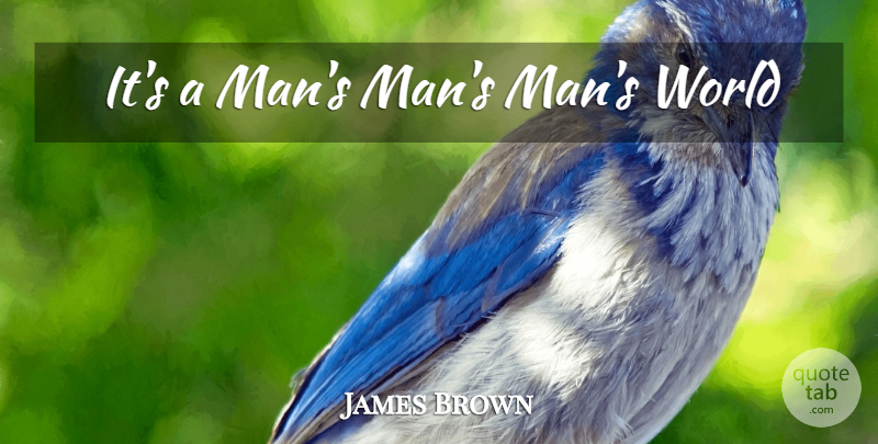 James Brown Quote About Men, World: Its A Mans Mans Mans...