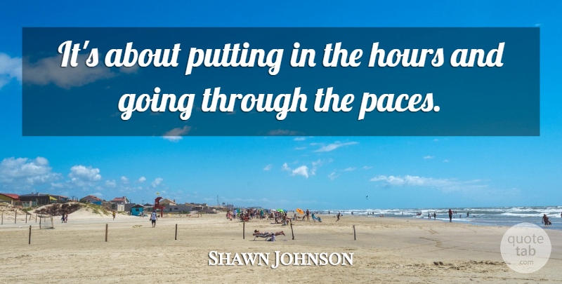 Shawn Johnson Quote About undefined: Its About Putting In The...