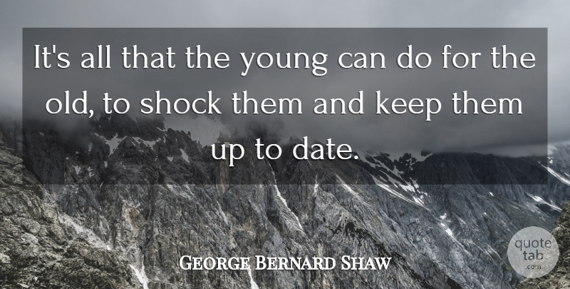 George Bernard Shaw Quote About Time, Age, Generations: Its All That The Young...
