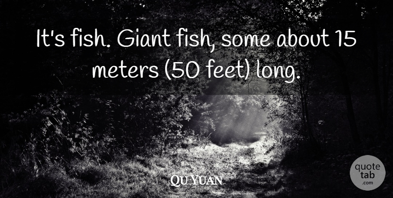 Qu Yuan Quote About Giant: Its Fish Giant Fish Some...