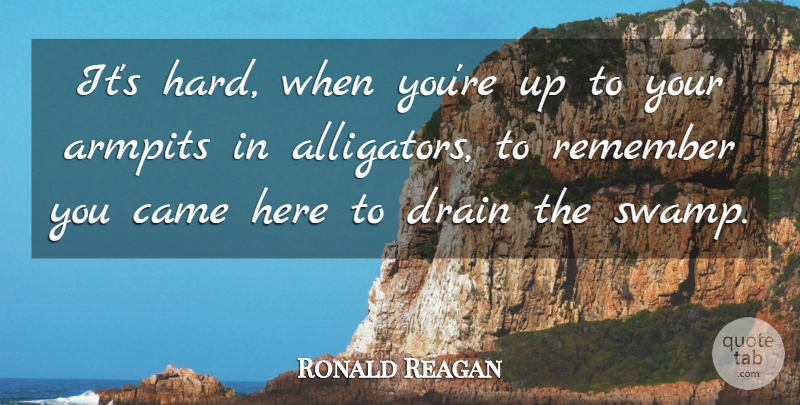 Ronald Reagan Quote About Government, Remember You, Remembers You: Its Hard When Youre Up...