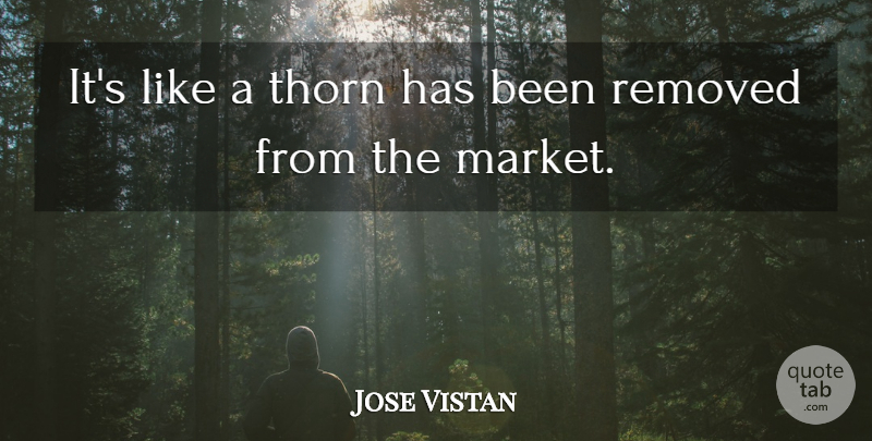 Jose Vistan Quote About Thorn: Its Like A Thorn Has...