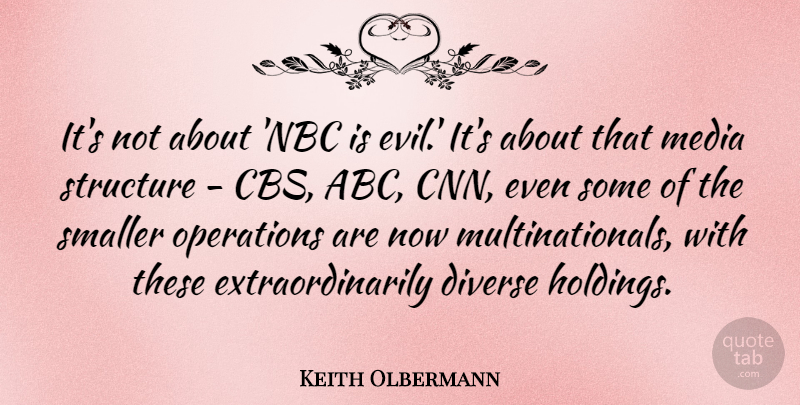 Keith Olbermann Quote About Nbc, Media, Cnn: Its Not About Nbc Is...