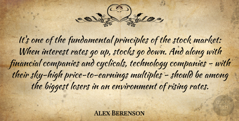 Alex Berenson Quote About Along, Among, Biggest, Companies, Environment: Its One Of The Fundamental...