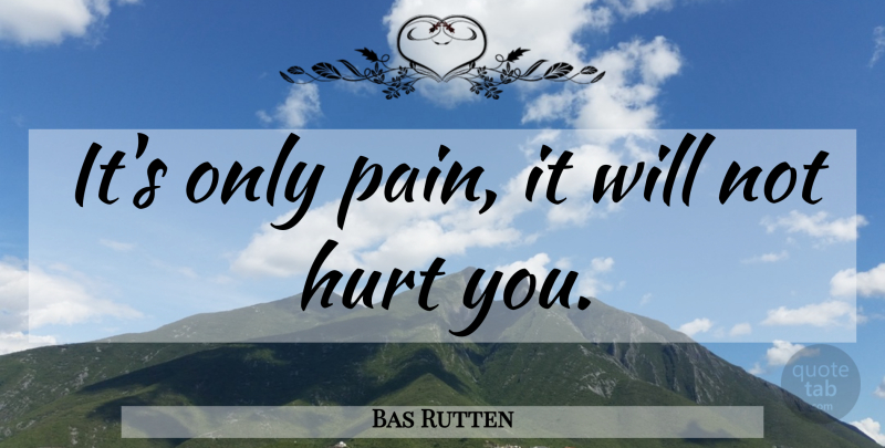 Bas Rutten Quote About Hurt, Pain, Mma: Its Only Pain It Will...