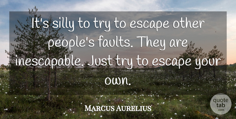 Marcus Aurelius Quote About Silly, People, Trying: Its Silly To Try To...