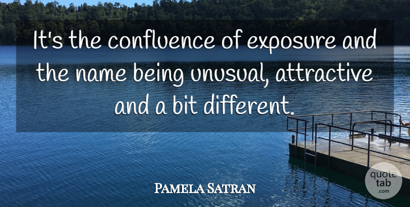Pamela Satran Quote About Attractive, Bit, Exposure, Name: Its The Confluence Of Exposure...