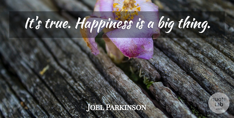 Joel Parkinson Quote About True Happiness, Surfer, Bigs: Its True Happiness Is A...