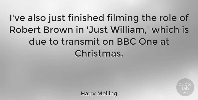 Harry Melling Quote About Christmas, Roles, Brown: Ive Also Just Finished Filming...