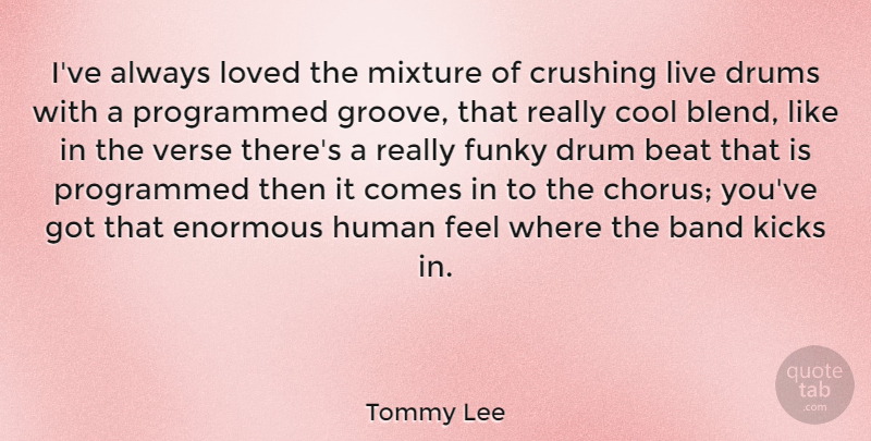 Tommy Lee Quote About Crush, Band, Mixtures: Ive Always Loved The Mixture...