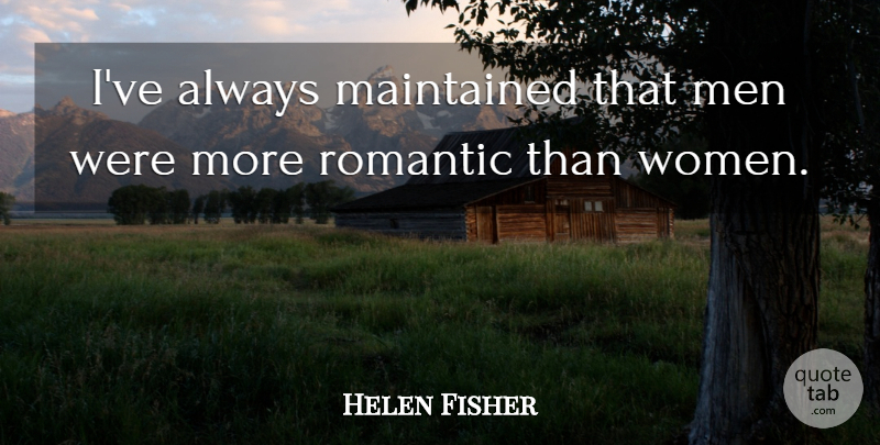 Helen Fisher Quote About Men: Ive Always Maintained That Men...
