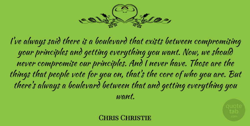 Chris Christie Quote About Boulevard, Core, Exists, People: Ive Always Said There Is...