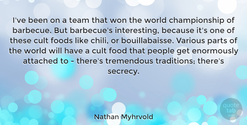 Nathan Myhrvold Quote About Team, Interesting, People: Ive Been On A Team...