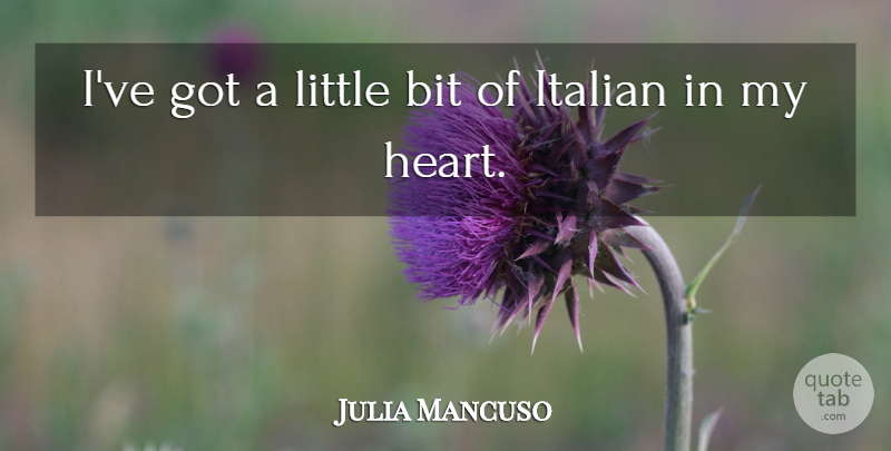 Julia Mancuso Quote About Bit, Italian: Ive Got A Little Bit...