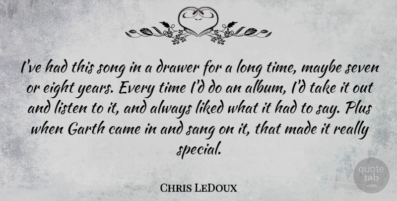 Chris LeDoux Quote About Came, Drawer, Eight, Liked, Maybe: Ive Had This Song In...