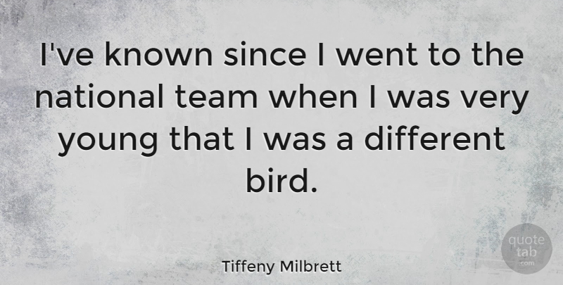 Tiffeny Milbrett Quote About American Athlete, National, Since: Ive Known Since I Went...
