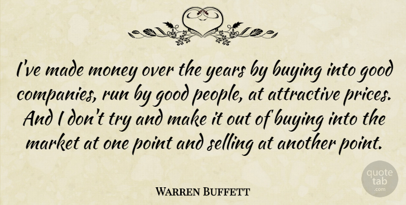 Warren Buffett Quote About Running, Years, People: Ive Made Money Over The...