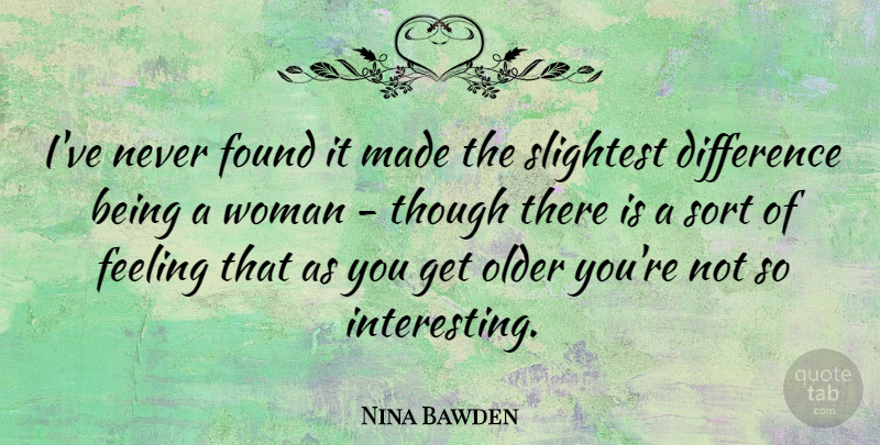 Nina Bawden Quote About Differences, Interesting, Feelings: Ive Never Found It Made...