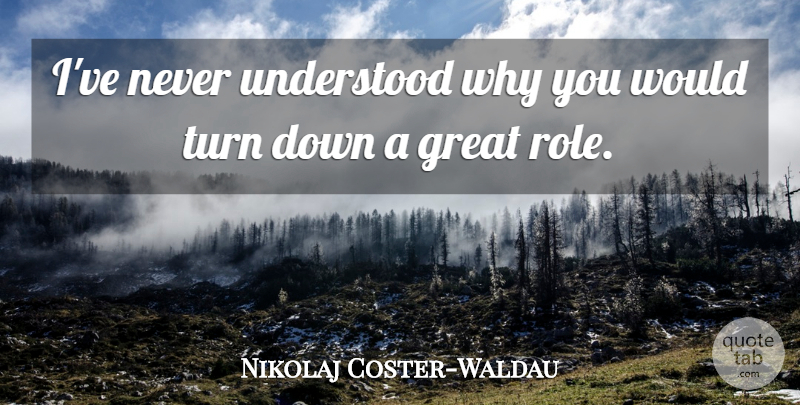 Nikolaj Coster-Waldau Quote About Great, Understood: Ive Never Understood Why You...