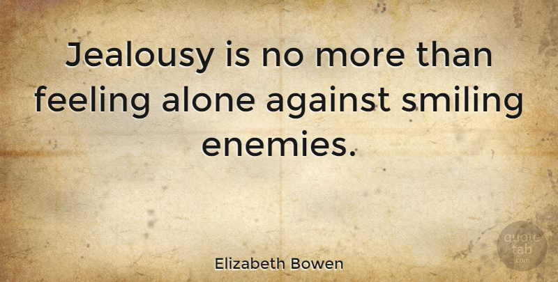 Elizabeth Bowen Quote About Jealousy, Loneliness, Envy: Jealousy Is No More Than...