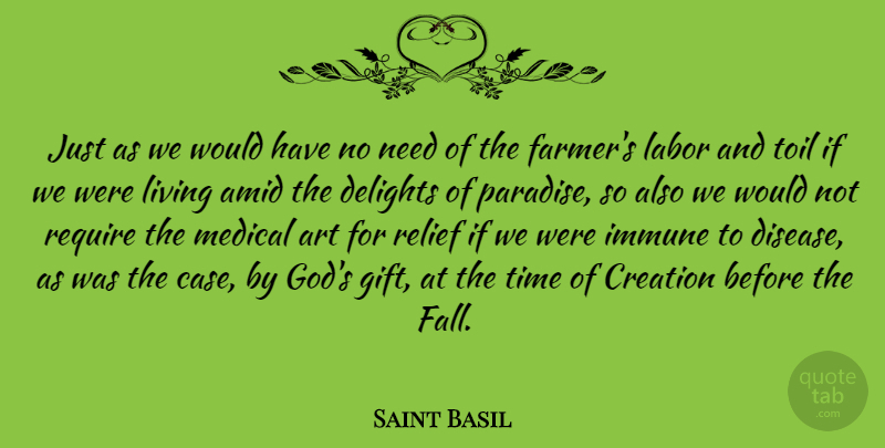 Saint Basil Quote About Art, Fall, Relief: Just As We Would Have...
