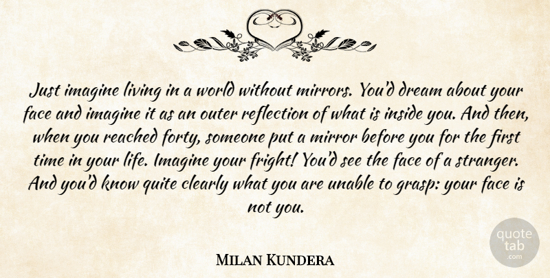 Milan Kundera Quote About Dream, Reflection, Mirrors: Just Imagine Living In A...