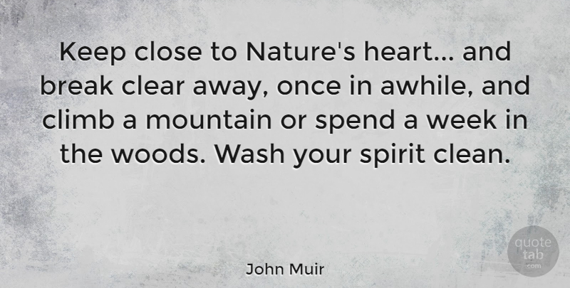 John Muir Quote About Nature, I Hate You, Heart: Keep Close To Natures Heart...