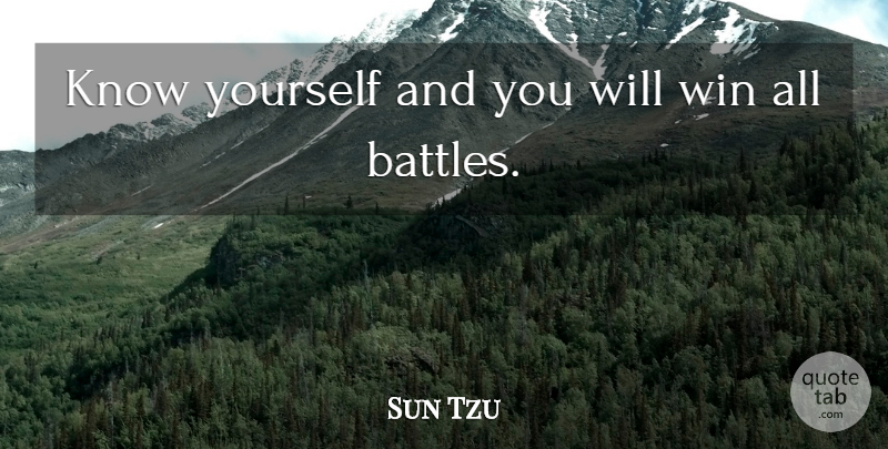 Sun Tzu Quote About Art Of War, Self Confidence, Winning: Know Yourself And You Will...