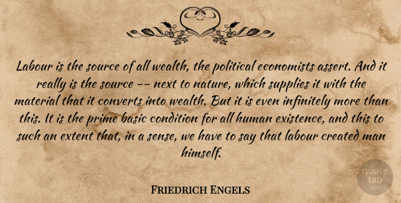 Friedrich Engels Quote About Men, Political, Next: Labour Is The Source Of...
