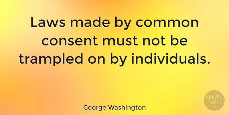George Washington Quote About 4th Of July, Law, Liberty: Laws Made By Common Consent...