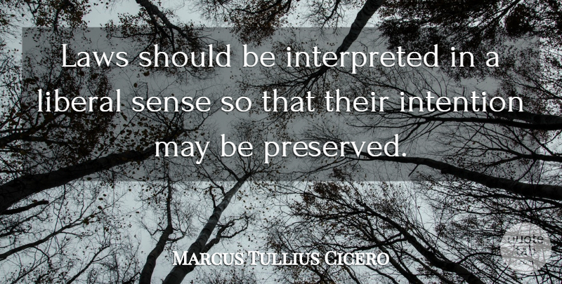 Marcus Tullius Cicero Quote About Philosophical, Law, May: Laws Should Be Interpreted In...