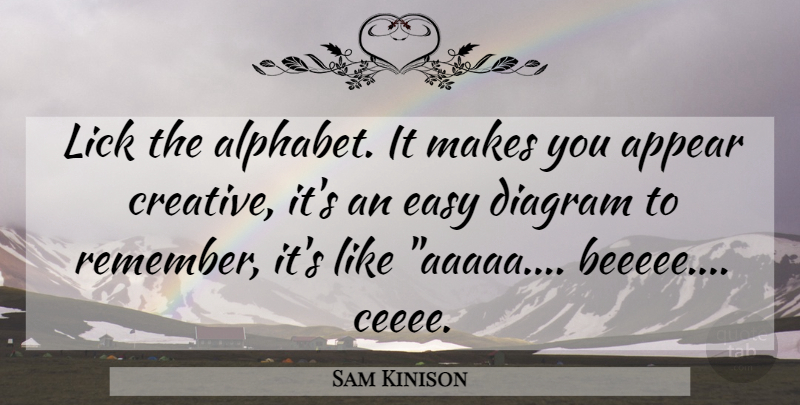Sam Kinison Quote About Creative, Alphabet, Remember: Lick The Alphabet It Makes...