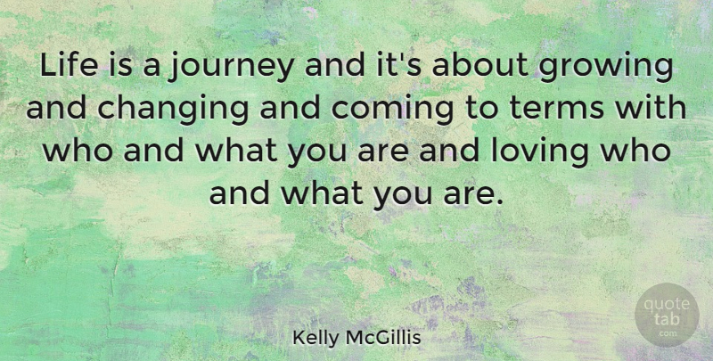 Kelly McGillis Quote About Journey, Growing, Life Is: Life Is A Journey And...