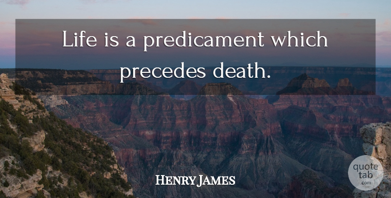Henry James Quote About Life, Judging, Inspire: Life Is A Predicament Which...