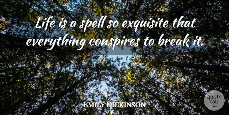 Emily Dickinson Quote About Inspirational, Life, Break: Life Is A Spell So...