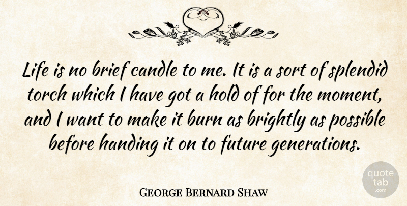 George Bernard Shaw Quote About Inspirational, Life, Happy: Life Is No Brief Candle...