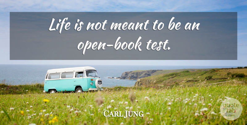 Carl Jung Quote About Book, Tests, Life Is: Life Is Not Meant To...