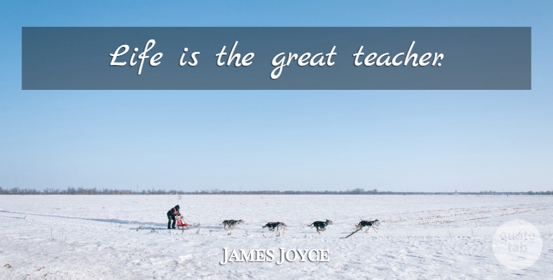 James Joyce Quote About Life, Teacher, Life Is: Life Is The Great Teacher...