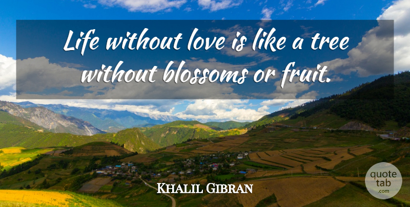 Khalil Gibran Quote About Love, Life, Wedding: Life Without Love Is Like...