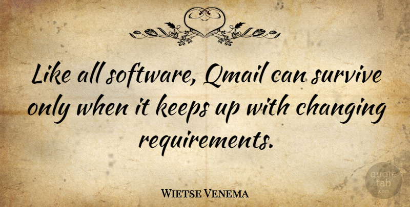 Wietse Venema Quote About Requirements, Software: Like All Software Qmail Can...