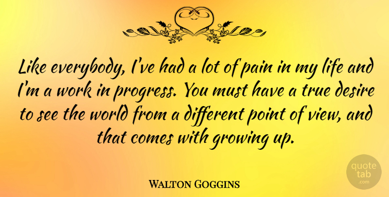 Walton Goggins Quote About Growing Up, Pain, Views: Like Everybody Ive Had A...
