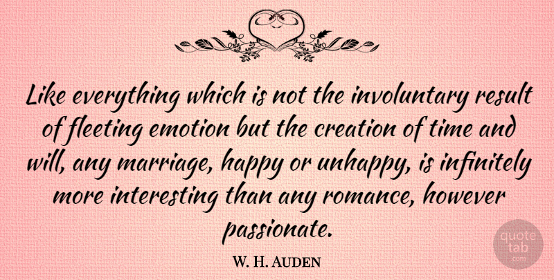 W. H. Auden Quote About Marriage, Interesting, Romance: Like Everything Which Is Not...